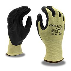 Cordova 3055Cxl Gloves, Cor-Touch Kv4 13-Gauge, Aramid/Lycra Shell, Black Textured Nitrile Palm Coating, Ansi Cut Level A2, Size X-Large