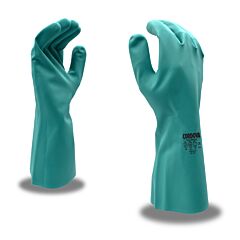 Cordova 4630M Gloves, Standard Green Nitrile, Flock-Lined, 15-Mil, Diamond Embossed Grip, Size Medium