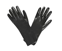 Cordova 5014 Gloves, Black Pvc, Smooth Finish, Interlock Lined, 14-Inch, Size Large