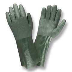Cordova 5214J Gloves, Green Double Dipped, Etched Grip, Jersey Lined, 14-Inch, Size Large