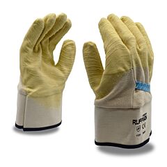 Cordova 5605 Gloves, Ruffian Premium Rubber Dipped, Jersey Lined, Crinkle Finish, Safety Cuff, Size Large