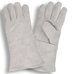 Cordova 7605 Gloves, Regular Shoulder Leather Welder, One-Piece Back, Full Sock Lining, Gray, Size Large
