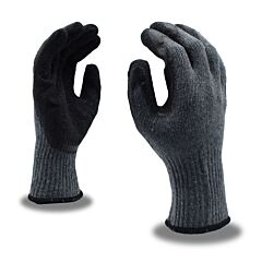 Cordova 3885S Gloves, 10-Gauge, Gray Recycled Fiber Shell, Black Latex Palm Coating, Size Small