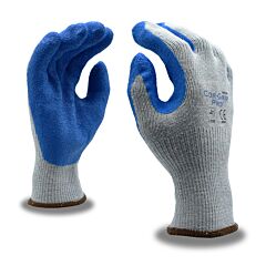 Cordova 3986Pxl Gloves, Cor-Grip Pro Premium Coated Latex, 10-Gauge Gray Poly/Cotton Shell, Blue Latex Palm Coating, Size X-Large