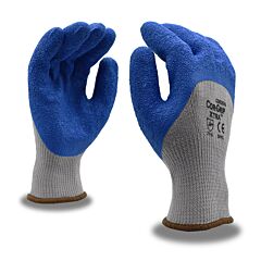 Cordova 3996Xl Gloves, Cor-Grip Xtra 10-Gauge, Gray Poly/Cotton Shell, 3/4 Blue Latex Palm Coating, Size X-Large