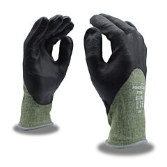 Cordova 3730S Gloves, Power-Cor Xtra 13-Gauge Kevlar®/Steel, Black 3/4 Foam Nitrile, Ansi Cut Level A4, Size Small