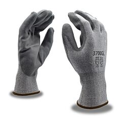 Cordova 3700Gxl Gloves, Premium, Gray 13-Gauge Hppe Shell, Gray Polyurethane Palm Coating, Ansi Cut Level A2, Size X-Large