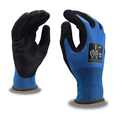 Cordova 3701S Gloves, Ion A2 Sapphire 13-Gauge Hppe Shell, Sandy Nitrile Palm Coating, Ansi Cut Level A2, Size Small