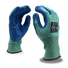 Cordova 3703M Gloves, Ion A4 Aqua 13-Gauge Hppe/Glass Shell, Blue Latex Palm Coating, Ansi Cut Level A4, Size Medium