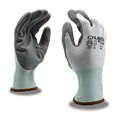 Cordova 3717Xl Gloves, Caliber Plus 13-Gauge, White Hppe/Steel Shell, Gray Polyurethane Palm Coating, Ansi Cut Level A4, Size X-Large