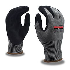 Cordova 3732Xl Gloves, Commander 10-Gauge, Hppe/Glass/Steel Shell, Black Sandy Nitrile Palm Coating, Ansi Cut Level A6, Size X-Large