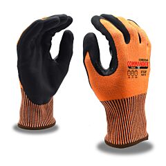 Cordova 3732Fxl Gloves, Commander Foam Orange, 13-Gauge Hppe/Glass/Steel Fiber Shell, Black Foam Nitrile Palm Coating, Nitrile Thumb Crotch, Touchscreen Fingertips, Ansi Cut A7, Size X-Large