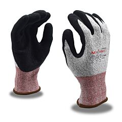 Cordova 3734Nrs Gloves, Machinist 13-Gauge, Hppe/Glass Shell, Black Crinkle Latex Palm Coating, Ansi Cut Level A4, Size Small