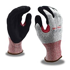 Cordova 3734Sns Gloves, Machinist 13-Gauge, Hppe/Glass Shell, Black Sandy Nitrile Palm Coating, Nitrile Reinforced Thumb Crotch, Ansi Cut Level A4, Touchscreen Fingertips, Size Small