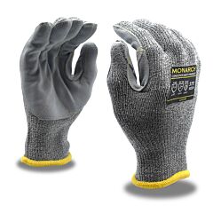 Cordova 3757Xs Gloves, Monarch-Leather, 10-Gauge, Gray High Performance Shell, Leather Palm, Reinforced Thumb Crotch, Ansi Cut Level A4 , Size X-Small