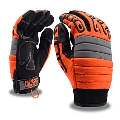 Cordova 7745-2Xl Gloves, Colossus Orange Spandex Back, Foam Metacarpal Padding, Tpr Protectors, Black Synthetic Leather Palm, Pvc Palm Reinforcements, Hook & Loop Closure, Size 2X-Large