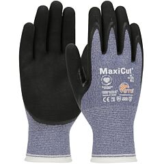 Pip 44-504 Maxicut Oil Cut Gloves, Black Nitrile Coated, Microfoam Grip, Class A3