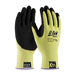 Pip 09-K1650 G-Tek Kev, 13G Seamless Knit Yellow Kevlar, Nitrile Microfinish Grip, Class A2