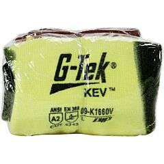 Pip 09-K1660V G-Tek Kev, Yellow 13G Kevlar Shell, Dd Nitrile Microsurface, Vend Pack, Class A2