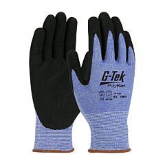 Pip 16-635 G-Tek Polykor, Blue 13 Gauge Shell, Black Nitrile Microsurface Grip, Class A5