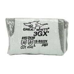 Pip 19-D322V Great White 3Gx Dyneema Diamond, 13G White Shell, Gray Pu Grip, Vend Pack, Class A4