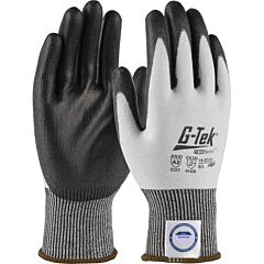 Pip 19-D324 G-Tek 3Gx Dyneema Diamond, 13G White Shell, Black Pu Smooth Grip, Class A2