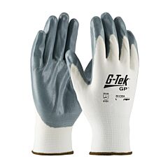 Pip 34-C234 G-Tek Gp, White 13G Nylon Shell, Econ Grade, Gray Nitrile Foam Grip, Class A2