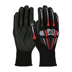 Pip 34-Mp150 G-Tek Impact, 15G Black Nylon Shell With Tpr, Black Nitrile Foam Grip, Class A3