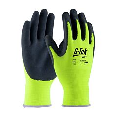 Pip 55-Ag317 G-Tek, 15G Hi-Vis Yellow Polyester Shell, Blk Latex Microsurface Grip, Class A3
