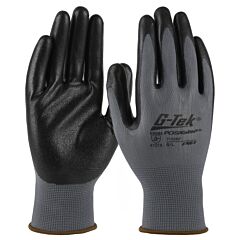 Pip 713Snf Posigrip Gloves, Gray Polyester Knit Shell, Black Foam Nitrile Palm, Class A3