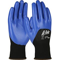 West Chester 715Snc Black Nylon Shell, 3/4 Blue Nitrile Coating, Class A2