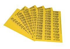 Durham 375-D706 Labels For Bins, Yellow