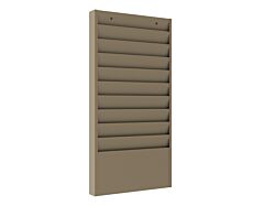 Durham 406-75 Literature Rack, 10 Large Pockets, Tan