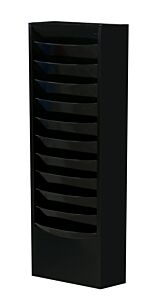 Durham 402-08 Literature Rack, 11 Pockets, Black