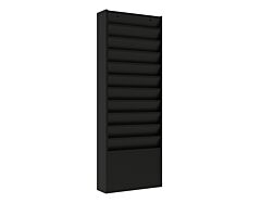 Durham 405-08 Literature Rack, 11 Big Openings, Black