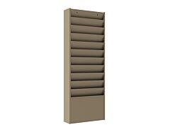 Durham 405-75 Literature Rack, 11 Large Pockets, Tan