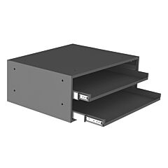 Durham 302B-15.75-95 Large Bearing Slide Rack, 2 Compartments