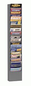 Durham 400-95 Literature Rack, 20 Pockets, Gray