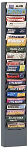 Durham 411-95 Literature Rack, 20 Large Pockets, Gray