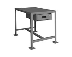 Durham Mtd243630-2K195 Mt Workbench, 1 Shelf, 1 Drawer, 24 X 36