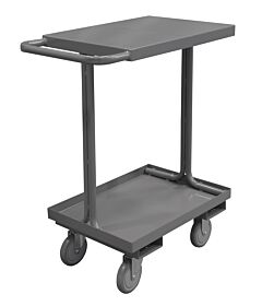 Durham Eas-1836-95 Easy Access Shelf Cart, 2 Shelves