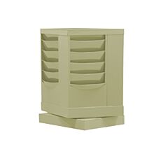 Durham 409-75 Rotary Lit Rack, 20 Openings, Tan