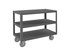 Durham Hmt-1836-3-95 High Deck Mobile Table, 3 Shelves
