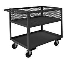 Durham Rsc12-Ex1830-2-5Po-95 Stock Cart, 2 Shelves, High Lip, 18 X 30