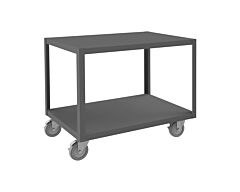 Durham Hmt-2436-2-4Swb-95 High Deck Mobile Table, 2 Shelves