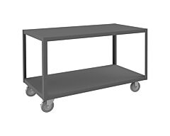 Durham Hmt-2448-2-95 High Deck Mobile Table, 2 Shelves