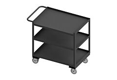 Durham Rsc-2436-3-1Tld-95 Stock Cart, 3 Shelves, 24 X 36, Gray