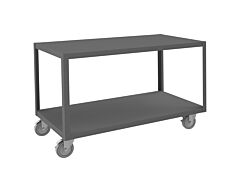 Durham Hmt12G24485Pu295 High Deck Mobile Table, 2 Shelves