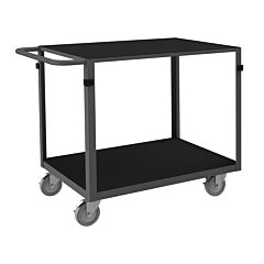 Durham Ic24365Pu95 Instrument Cart, 2 Flush Shelves