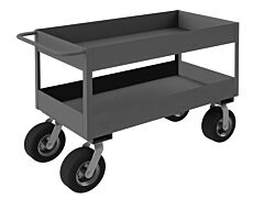 Durham Rsc6-243636-2-10Spn-95 Stock Cart, 2 Shelves, High Lip, 24 X 36